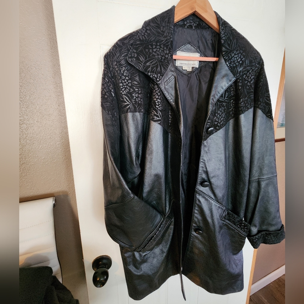 Womens Leather Slouch Jacket